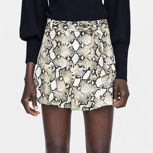 Zara Snake Print Skort